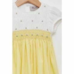 Trotters London Lemon Rose Hand Smocked Yellow Dress 3 Trotters London Lemon Rose Hand Smocked Yellow Dress -Trotters London store unnamed file 58