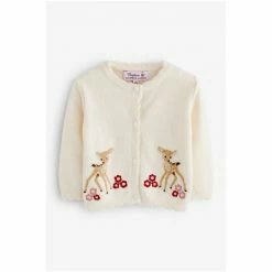 Trotters London White Little Fawn Cardigan -Trotters London store unnamed file 604