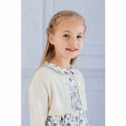 Trotters London Cropped Martha White Cardigan