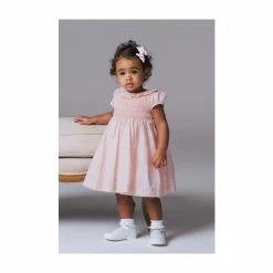 Trotters London Pink Willow Rose Hand Smocked Dress -Trotters London store unnamed file 64