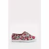 Trotters London Red Betsy Liberty Plum Canvas Pumps