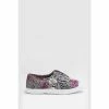 Trotters London Pink Ciara Liberty Plum Canvas Pumps