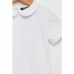 Trotters London White Milo Piped Body Short Sleeve Dungarees -Trotters London store unnamed file 677