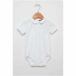 Trotters London White Milo Piped Body Short Sleeve Dungarees -Trotters London store unnamed file 678