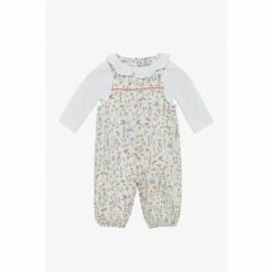 Trotters London Little Liberty Print Gardenia Dungarees -Trotters London store unnamed file 692