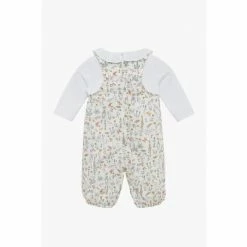 Trotters London Little Liberty Print Gardenia Dungarees -Trotters London store unnamed file 693
