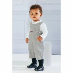 Trotters London Grey Little Archie Romper