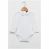 Trotters London White Milo Augustus Body Long Sleeve Dungarees