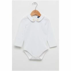 Trotters London White Milo Augustus Body Long Sleeve Dungarees -Trotters London store unnamed file 722
