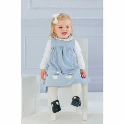 Trotters London Pale Blue Little Jemima Smocked Pinafore -Trotters London store unnamed file 73
