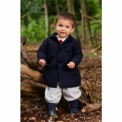 Trotters London Younger Boys Blue Classic Raglan Coat