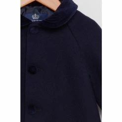 Trotters London Younger Boys Blue Classic Raglan Coat 3 Trotters London Younger Boys Blue Classic Raglan Coat -Trotters London store unnamed file 752