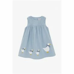 Trotters London Pale Blue Little Jemima Smocked Pinafore -Trotters London store unnamed file 77