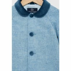 Trotters London Younger Boys Blue Classic Raglan Coat 2 Trotters London Younger Boys Blue Classic Raglan Coat -Trotters London store unnamed file 776