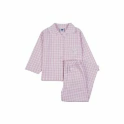 Trotters London Pink Gingham Freya Cotton Pyjamas