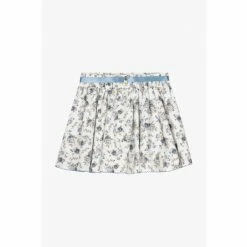 Trotters London Blue Rose Floral Arabella Cotton Skirt 2 Trotters London Blue Rose Floral Arabella Cotton Skirt -Trotters London store unnamed file 866