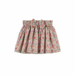 Trotters London Red Liberty Print Danjo Ric Rac Cotton Skirt