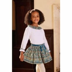 Trotters London Green Liberty Print Thief Skirt