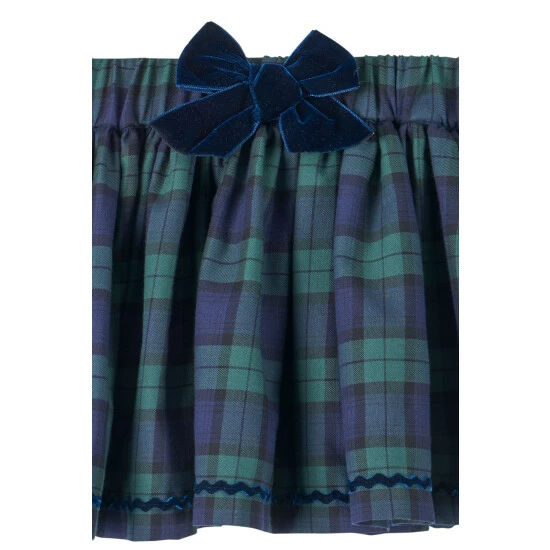 unnamed-file-882.jpg Trotters London Navy Blue Tartan Bow Cotton Skirt -Trotters London store unnamed file 882