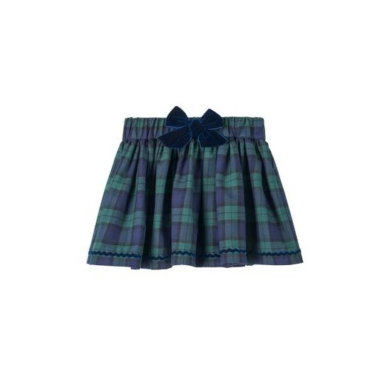 unnamed-file-883.jpg Trotters London Navy Blue Tartan Bow Cotton Skirt -Trotters London store unnamed file 883