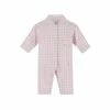 Trotters London Little Pale Pink Gingham Freya All In One