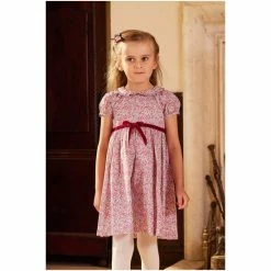 Trotters London Pink Liberty Print Wiltshire Bud Dress